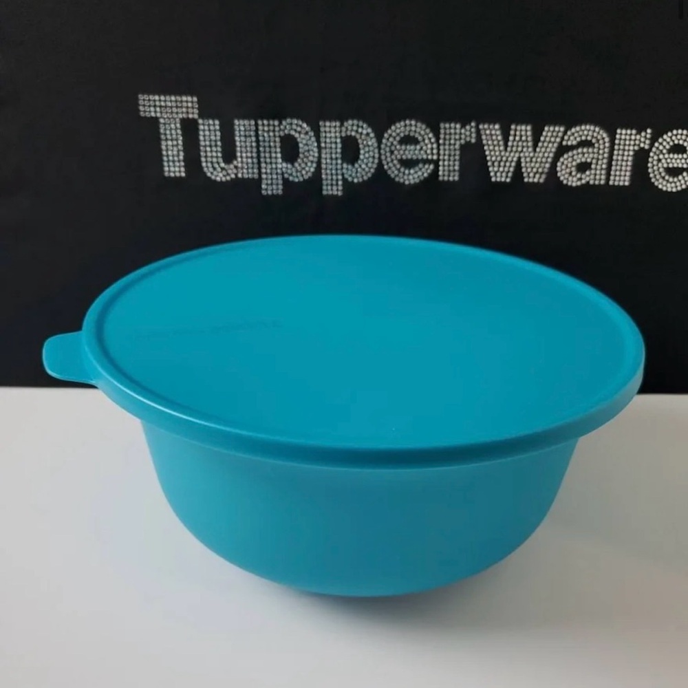 Tupperware Turquoise Round Food Bowl with Snap Lid 4 L  17 Cups